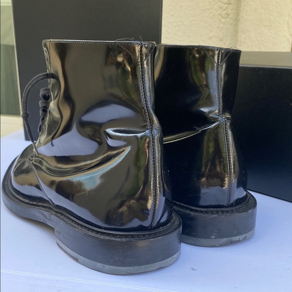 Saint Laurent Black Army Lace Up Boots main image 5